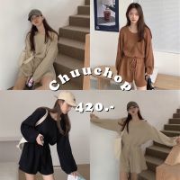 chuuchop_พร้อมส่ง(C7317) ?? BEARIES jumpsuits จั้มสูทกางเกงขาสั้นแต่งเว้าหลังผ้าไหมพรม มี3สี