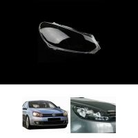 Car Headlight Cover Head Light Lamp Shade Transparent Lampshade Lamp Shell Dust Cover Golf 6 MK6 2010-2014