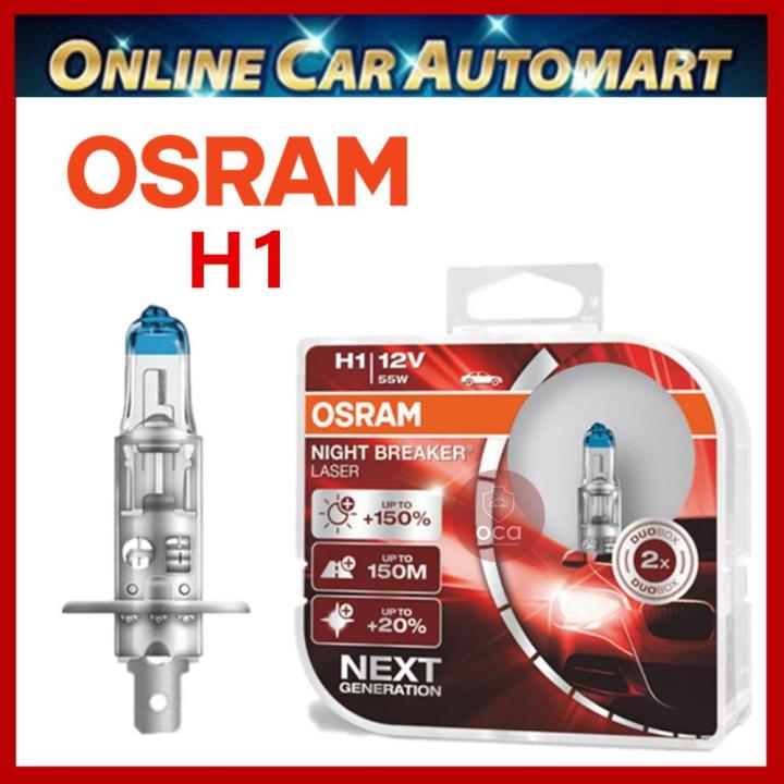 Osram Night Breaker Laser 55w headlight bulbs, H1 