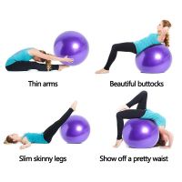 SHSLIM Yoga Ball Pilates Smooth Surface Fitness Exercise Ball Anti-Burst Thickening Yoga Ball 45CM55CM65CM75CM Yoga Supplies Aerobics Fitness Equipment For Women