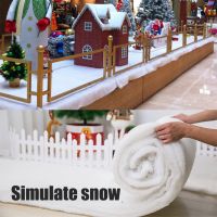 Christmas Snow Cover Blanket Artificial Cotton Blanket for Christmas Tree Skirts Backdrop Decorations