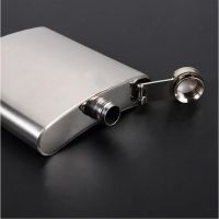 Portable Stainless Steel 7oz Pocket Hip Flask Whiskey Liquor Screw Cap + Funnel Portable Flagon Bottle Hip Flask