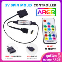 ชุดรีโมทควบคุมแสงไฟ ARGB 5V 3Pin สำหรับคอมพิวเตอร์ [ Lighting Effect, 5V 3-Pin RGB Controller &amp; Remote Control ]