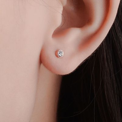 [COD] stud earrings simple and versatile diamond round diamonds classic models factory wholesaleTH