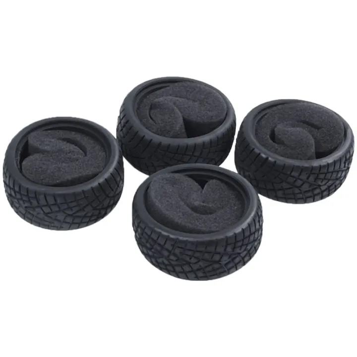 1-10-rc-car-on-road-performance-rubber-racing-tire-tyre-8001-with-sponge-4pcs
