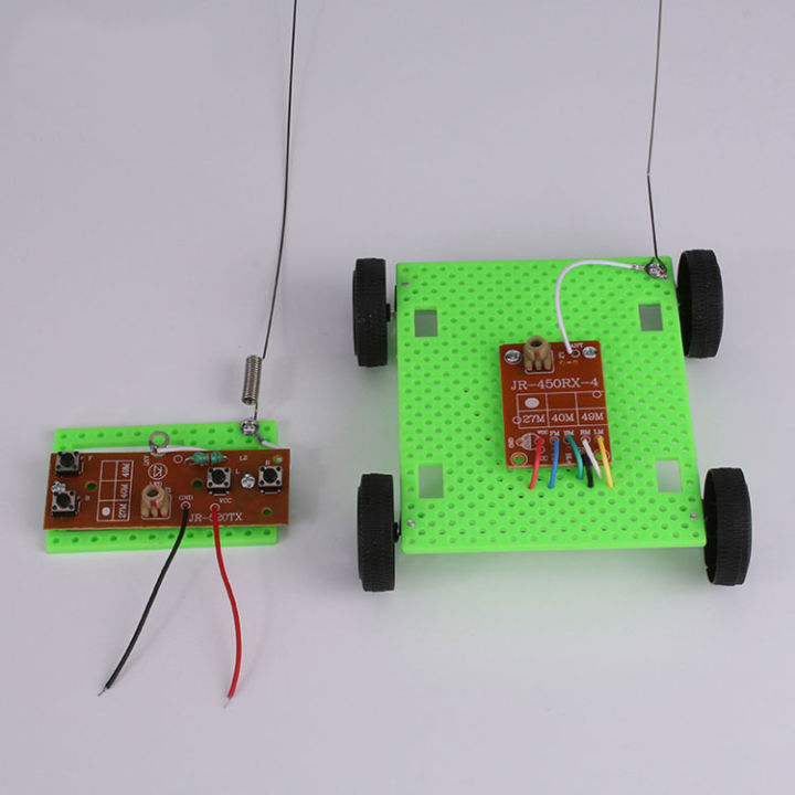 ชุดแผงวงจรเครื่องบังคับวิทยุ-diy-ความถี่-27-mhz-มีทั้งแผงตัวส่ง-และแผงตัวรับ-ใช้สำหรับควบคุมมอเตอร์-2-ตัว-4-ทิศทาง-เป็นวงจรบังคับวิทยุ-diy