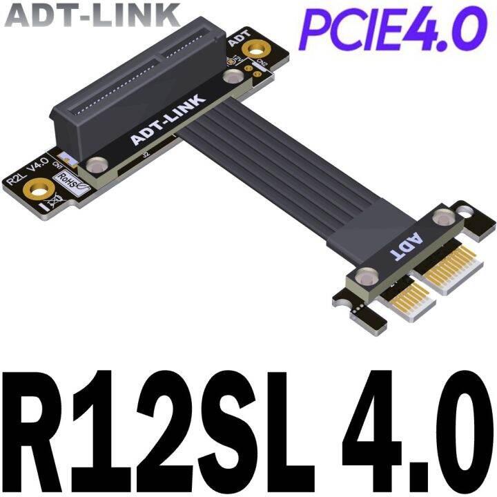 Gen4ไรเซอร์การ์ด PCIE 4.0 X1ตัวผู้กับ X4ตัวเมีย PCI Express PCI Express ...