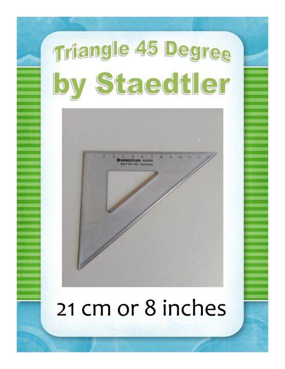 Staedtler Triangle 45 Degree 21 cm (8 inches) Lazada PH
