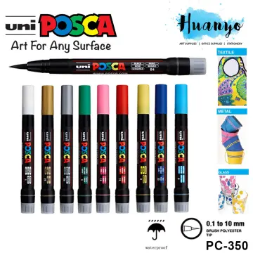 Uni Posca Water-Based Paint Marker White - All Surface (PC-1M/PC-3M/PC-5M)