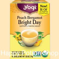 ชา YOGI ORGANIC HERBAL TEA ?⭐Peach Bergamot Bright Day Organic Herbal Tea⭐? ชาโยคี ชาสมุนไพรออแกนิค ชาเพื่อสุขภาพ จากอเมริกา?? 1 กล่องมี 16 ซอง