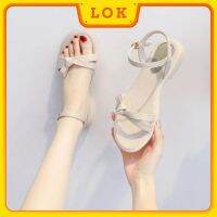 COD ●♗✖ ndcn549 【LOK】Women Flat Korean Fairy Style Soft Bottom Lace Up Sandals