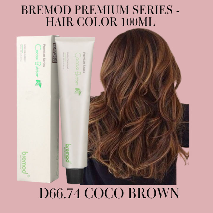 Bremod Premium Series Cocoa Butter Hair Color 100ML D66.74 COCO BROWN