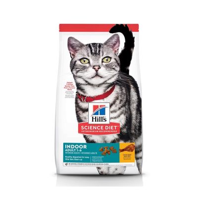 Hills ฮิลส์ อาหารแมว สูตร Science Diet Adult Indoor แมวโต เลี้ยงในบ้าน อายุ 1-6 ปี 1.58kg.