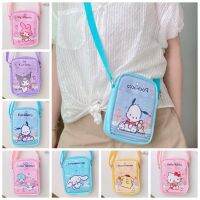 THOMA Pochacoo กระเป๋าหนัง Kuromi Crossbody Kitty Cat Cinnamoroll Melody กระเป๋าสะพายไหล่กระเป๋าการจัดเก็บแบบปรับได้การ์ตูนช้อปปิ้งกระเป๋าโทรศัพท์