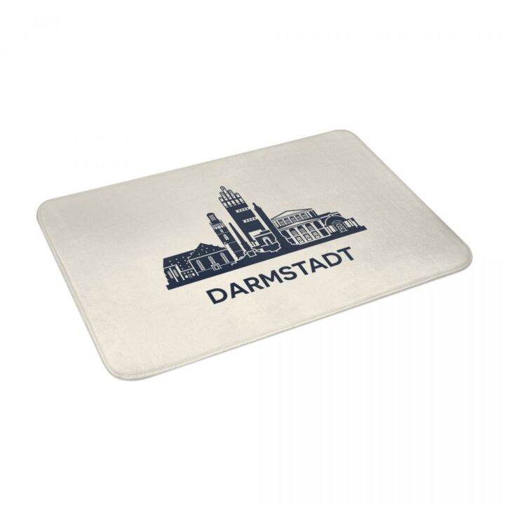 cw-darmstadt-skyline-emblem-doormat-rug-polyester-non-floor-balcony-40x60