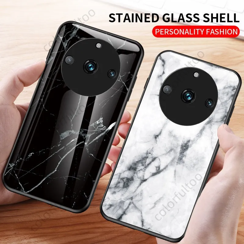 Realme 11 Pro Marble Tempered Glass Phone Case For Realme 11 Pro