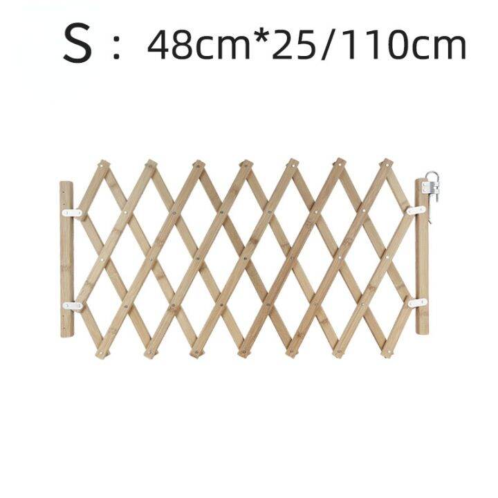 smilewil-ประตูแยกสัตว์เลี้ยงไม้-รั้วไม้-รั้วสุนัข-ประตูบานเลื่อน-ประตูไม้-สุนัข-ประตูไม้ไผ่พับเก็บได้-ที่กั้นประตู-ที่กั้นบันได
