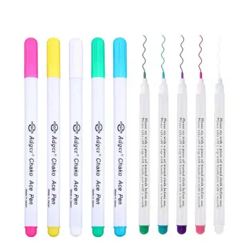 3/6PCS White Water Soluble Marker Pen Fabric Marking 6Water Erasable  Marking Pen for Leather Marking Clothing Graffiti DIY