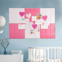 3D Cork BOARD self-adhesive Wall Grid Felt BOARD ตกแต่งบ้านจอแสดงผล Photo Wall สติกเกอร์กระดานข่าวข้อความ BOD Borders