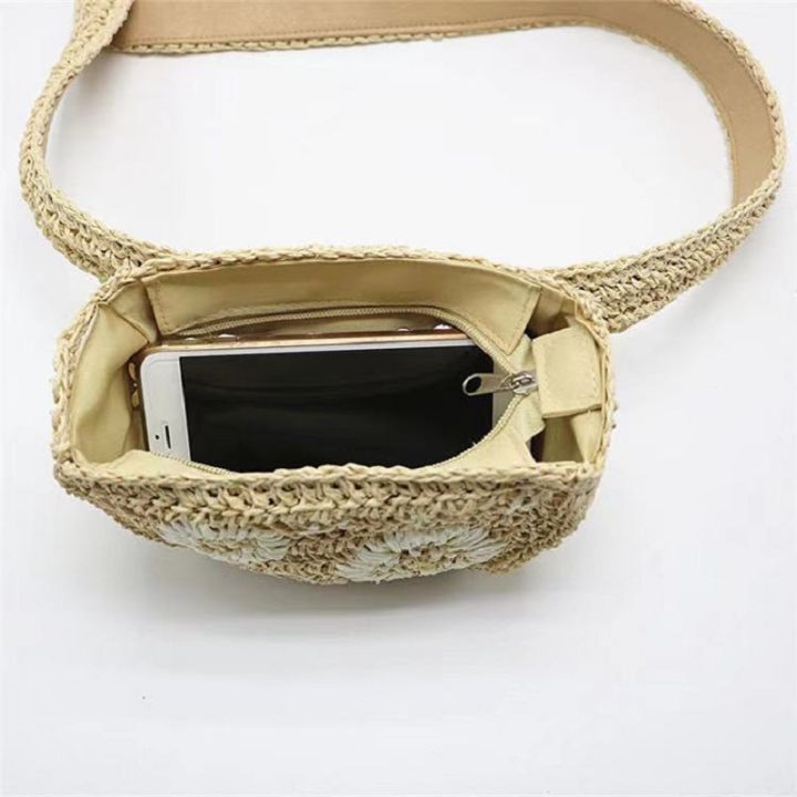 flower-straw-waist-pack-men-women-can-be-fitted-with-mobile-phone-keys-purse-grass-women-bag-bolso-borsetta-portmonetka