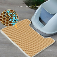 U-shape EVA Double Layer Cat Litter Mat Honeycomb Style Dog Bed Collect Sand Cushion Easy Clean Accessories Supplies