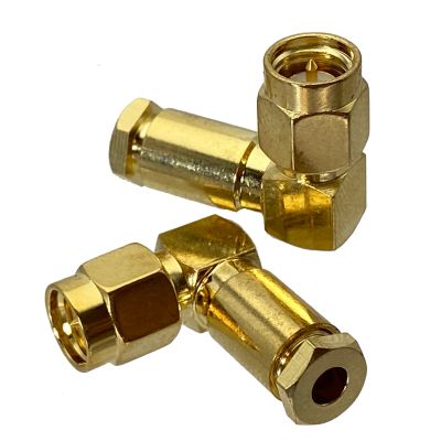 1Pcs SMA male PLUG right angle clamp For RG316 RG174 LMR100 Cable RF Coaxial connector Wire Terminals Electrical Connectors