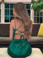 【HOT】❡♨❦ Ruched Y2k Up Backless Bodycon Bandage Streetwear 2022