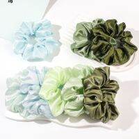 Scrunchies ikat rambut untuk wanita aksesoris rambut sutra Satin Scrunchie 6 buah Bobbles lembut elastis ikat rambut