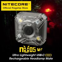 NITECORE ไฟวิ่งไฟหน้าชาร์จได้สัญญาณไฟ V2 NU05 USB-C แหล่งกำเนิดแสงหลายจุดสำหรับกระเป๋าปั่นจักรยานพาสุนัขไปเดินเล่น