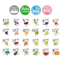 ☂✾❣ 28 Pcs Pregnancy Weekly Belly Growth Stickers Maternity Week Sticker - Pregnant Expecting Photo Prop Keepsake