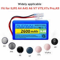 14.8V 2600mah For ILIFE Li-lion A4s, A7, V7s Plus, V55 Pro, W400, A9s ,PX-B020 Robot Vacuum Cleaner 14.4v Batteries