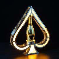 Glowbar ที่ชาร์จไฟได้สีกระพริบ Armand De Brignac แชมเปญ Glorifier Display LED Ace Of Spade VIP