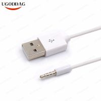 3.5mm Jack to USB 2.0 Transfer Audio Adapter Cable Cord Male To Male AUX Cable Converter for Apple iPod Shuffle 3rd 4th 5th 6th