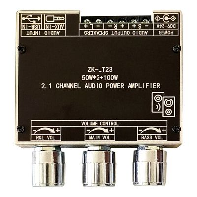 ZK-LT23 5.1Bluetooth Power Amplifier Board 50W 2.1Channel Amplifier Board with Short Circuit Protection for Sound Box