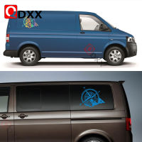 สติกเกอร์รถสำหรับ Volkswagen VW Transporter T4 T5 T6 Camper Van เข็มทิศกราฟิก Body Decor ฟิล์มไวนิล Decals อุปกรณ์เสริม1 Pcs