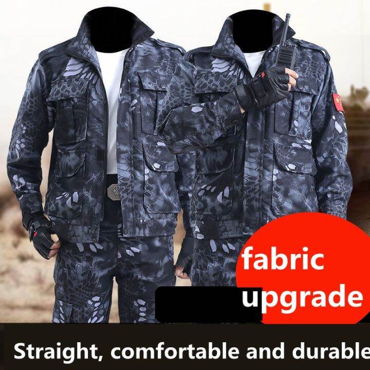 Black mang wen military black hawk camouflage suit male military