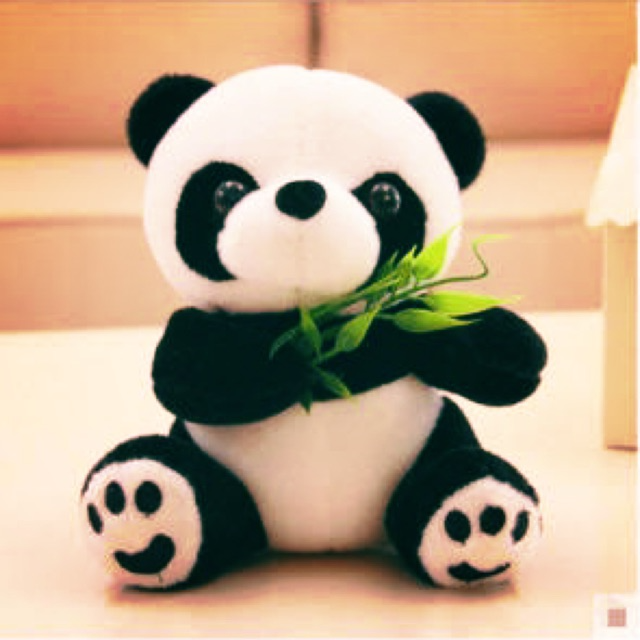 COD & READY STOCK 】 7 inches Panda Stuff Toys Panda With Leaf Stuffed ...