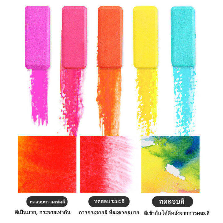 36-สีทึ-36-สีทึบสีน้ำชุดพู่กันศิลปินชุดกล่องสีพร้อมปากกากระดาษและกระเป๋าศิลปินอุปกรณ์ศิลปะฟรีของขวัญ-8-pcs-ชุดระบายสีน้ำ-สีน้ำตลับ-สีน้ำก้อน-สีน้ำโอริ