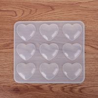 9 Cavity Bright Heart Silicone Mold Epoxy Resin Jewelry Pendant Making Cosmetic Tools DIY Hand Craft Casting Baking Tool