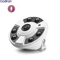 Gadinan H.265 IP Camera 1.7mm Fisheye Lens 5MP 8MP Panoramic Indoor CCTV IP Camera Audio CCTV Home Phone View DC12V/ POE 48V