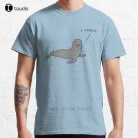 New Seal Of Approval Seal Animal Approval Cute Funny Classic T-Shirt Cotton Men Tee Shirt Cheap Tshirts Fashion Funny New