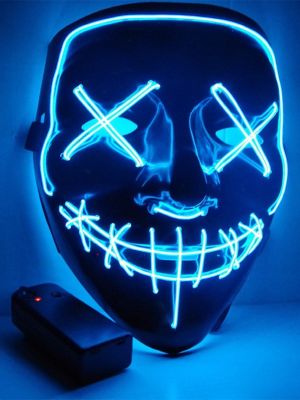 ✙ mask trill black faces with new props fluorescent V terrorist acoustic control blasting light
