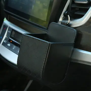 Car Storage Bag Air Vent Dashboard Tidy Hanging Leather Organizer Box  Glasses Phone Holder Storage Organizer Car Accessories