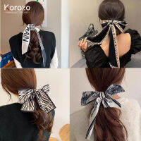 Korozo เครื่องประดับใหม่ผ้าพันคอแบบติดกับผม Super Fairy Bow ภาษาฝรั่งเศสคำริบบิ้นแนวย้อนยุคเครื่องประดับผมสำหรับสตรี