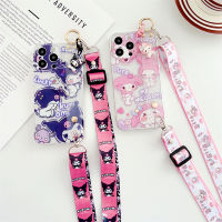 เคสสำหรับ Samsung Galaxy Note 20อัลตร้า F13 M62 M30s M21 M01 M11 Note 10 Pro Note 20 M12 F12 M13 M22 F23 F62 M31s M51 M52 M53 M32 F22สายข้อมือแฟชั่นการ์ตูนเมโลดี้ &amp; Kulomi ของฉันเคสโทรศัพท์แบบใส