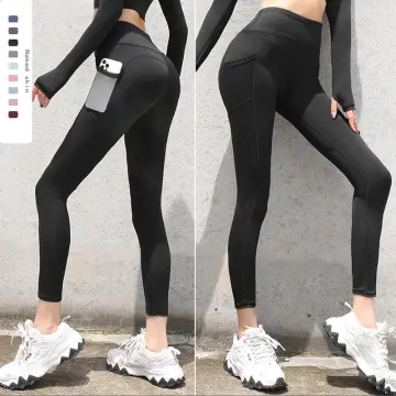 Women Solid Gym Workout Fleece Tights High Waist Push Up Shark Sports Pant  Yoga Trousers Winter Velvet Leggings With Pocket - AliExpress