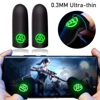 1 Pair For PUBG Gaming Finger Sleeve Luminous Fingertips Cover Anti-slip Breathable Finger Cots Thumb Gloves For Mobile Game