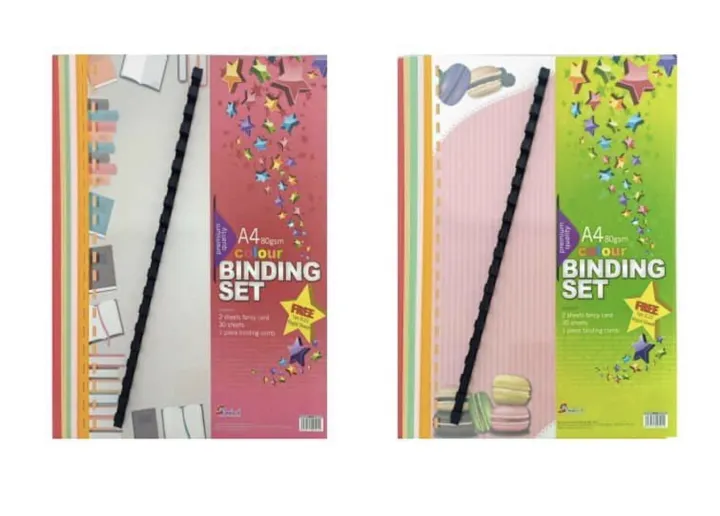 A4 Binding Set Colour/White / Buku Folio / Binding Paper Set / Buku