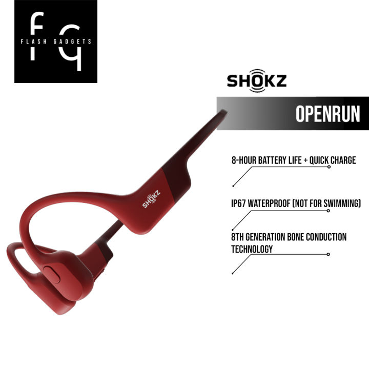 Shokz OpenRun IP67 Waterproof Wireless Bluetooth Bone Conduction Headphones