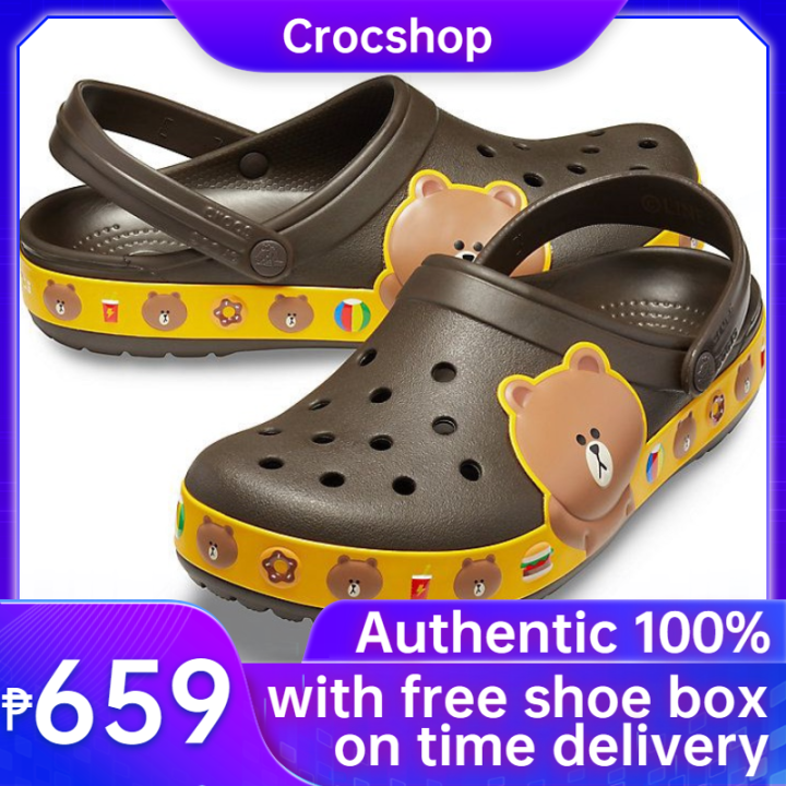Crocband line friends in black with socks and a jibbitz Lazada PH